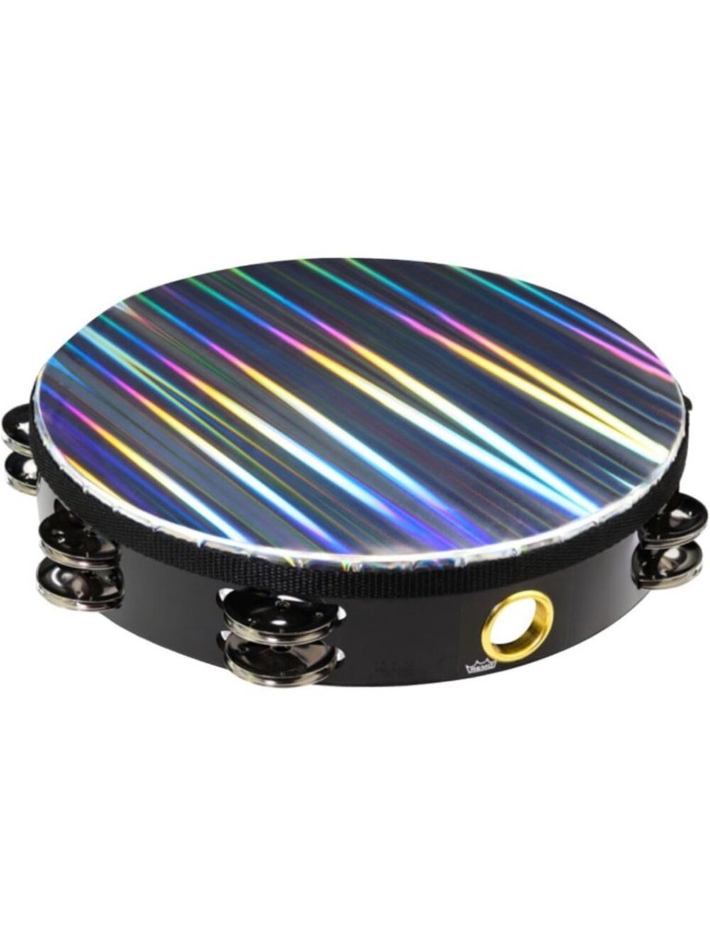 10-Inch Radiant Head Tambourine - 10 Rows, Perfect for Music & Performance
